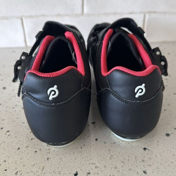 Peloton Black Red Bike Cycling Shoes With Cleats Men's Size EU44 / US10.5 GUC - Picture 3 of 12